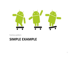 Factory	
  paPern	
  

SIMPLE	
  EXAMPLE	
  

5	
  

 