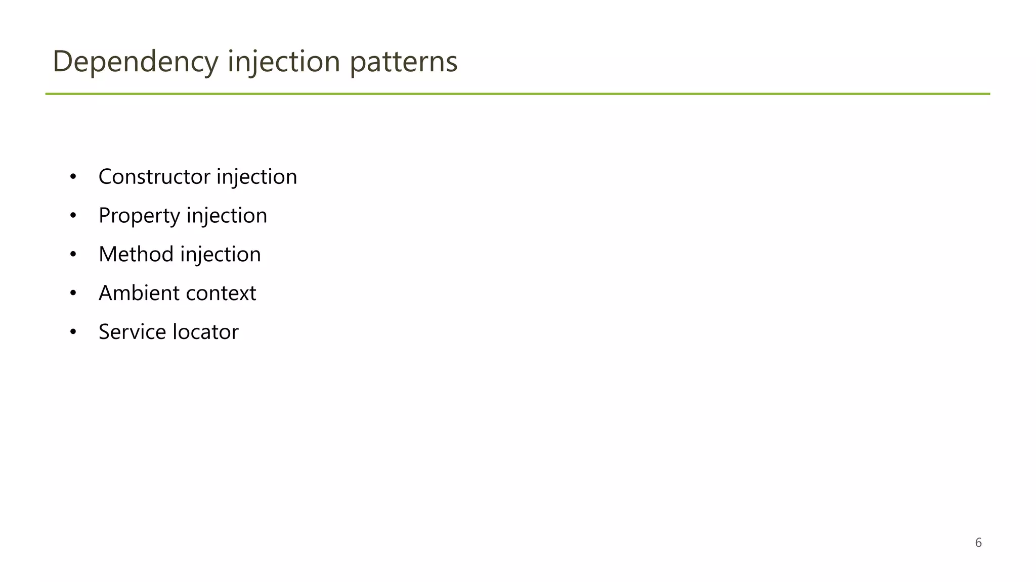 Dependency injection presentation | PPT
