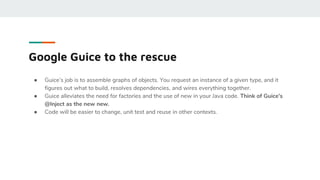 dependency injection in java with google guice | by... Dependency injection using Google guice | PPTX