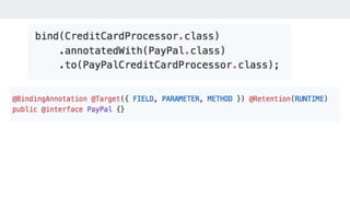 Dependency injection using Google guice | PPTX