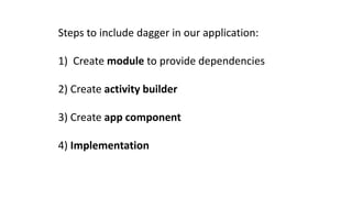 Dependency injection with dagger 2 | PDF