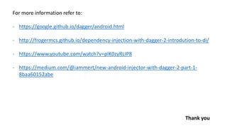 Dependency injection with dagger 2 | PDF