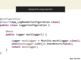 @gil_zilberfeld
Spring Test using Injection
 