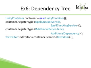 Dependency injection with unity 2.0 Dmytro Mindra Lohika | PPTX
