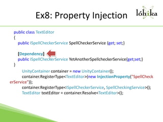 Dependency injection with unity 2.0 Dmytro Mindra Lohika | PPTX