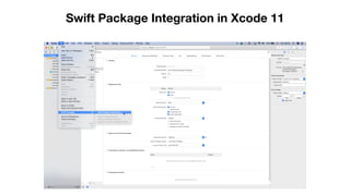 Swift Package Integration in Xcode 11
 