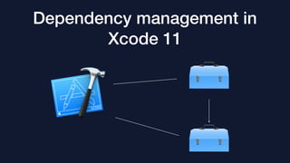 Dependency management in
Xcode 11
 