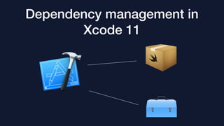 Dependency management in
Xcode 11
 