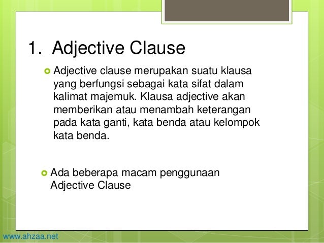 Dependent clause dan independent clause