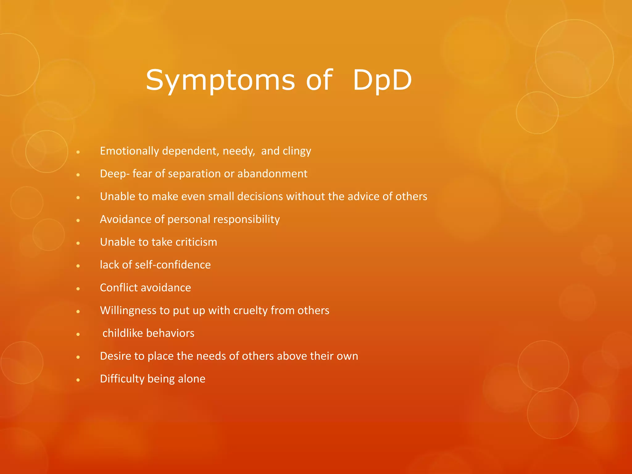 Dependent personality disorder | PPTX