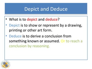 Depict and deduce plus conditional statements | PPT