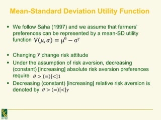 De pinto a cost benefit analyses for mitigation