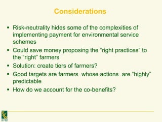 De pinto a cost benefit analyses for mitigation