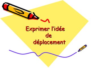 Exprimer l’idée  de  déplacement 