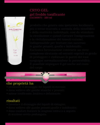 CRYO GEL




   Cryo
   Gel
    220 ml




che proprietà ha
 