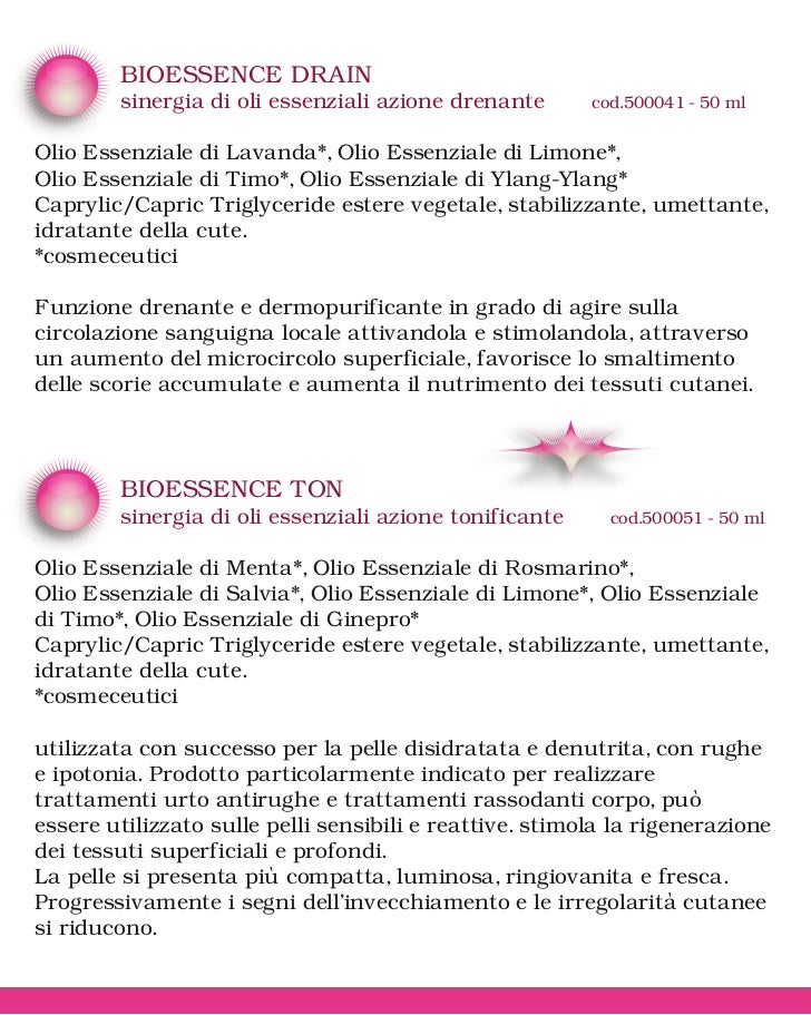 oli essenziali drenanti