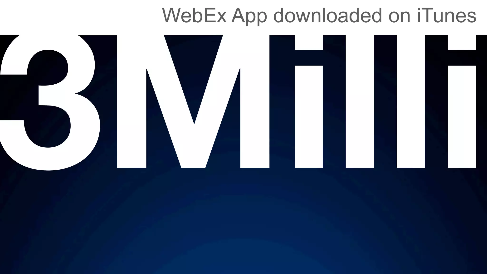 3Milli
WebEx App downloaded on iTunes
 