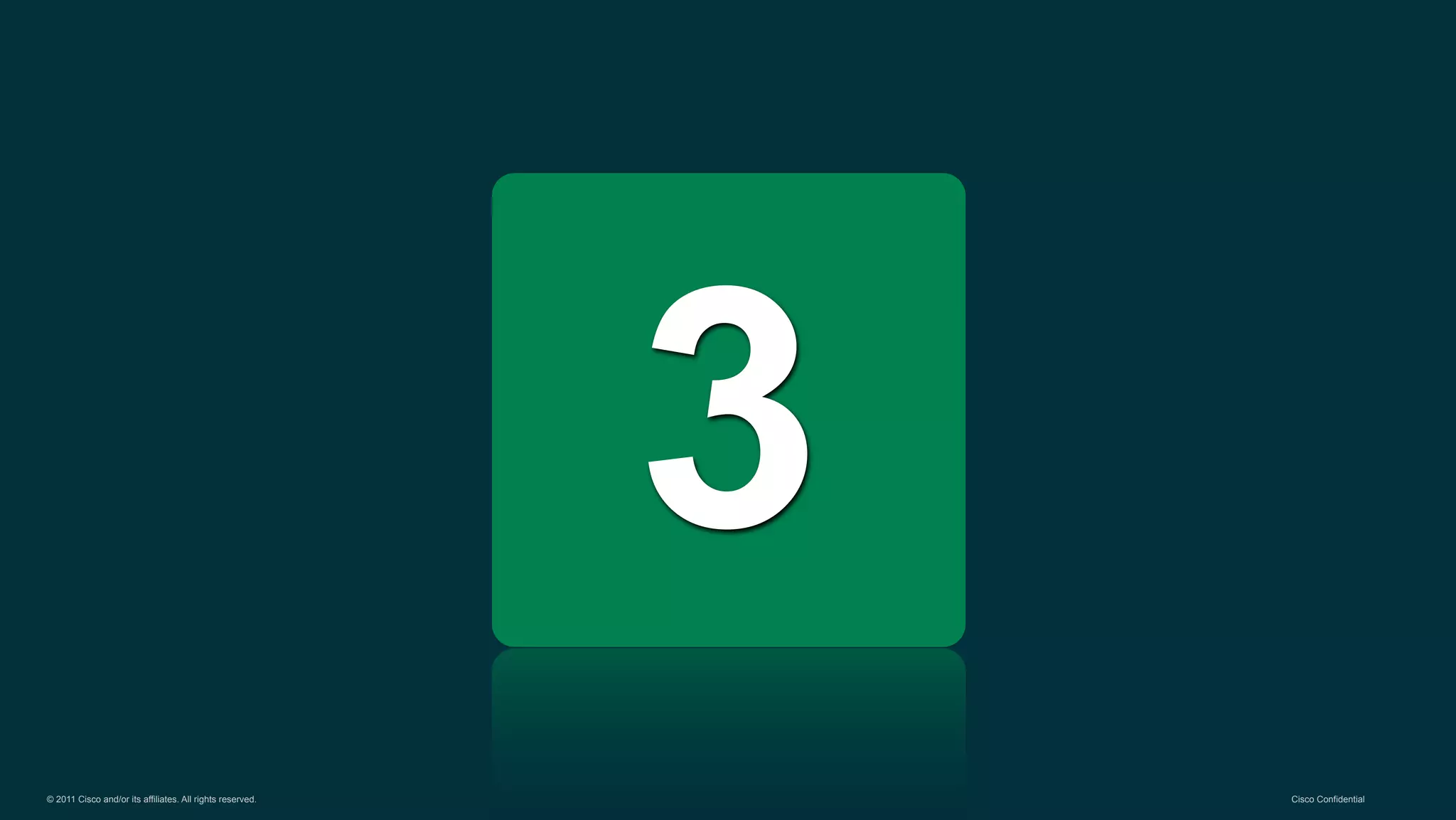 © 2011 Cisco and/or its affiliates. All rights reserved. Cisco Confidential
3
 