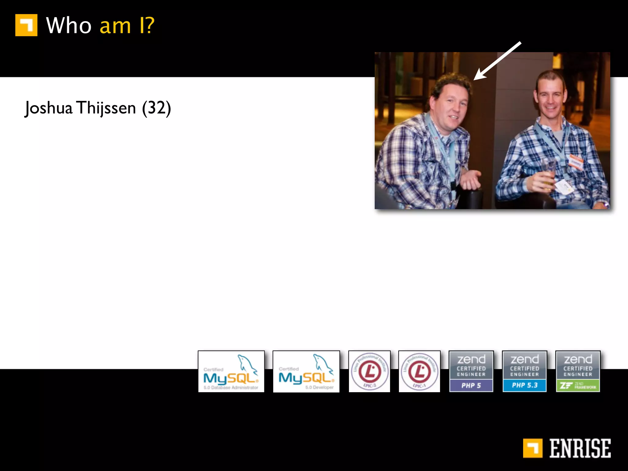 Who am I?


Joshua Thijssen (32)
 