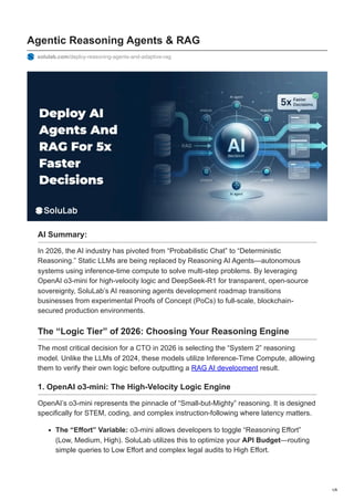 Agentic Reasoning Agents & Adaptive RAG: The Future of AI in 2026 | PDF