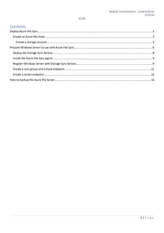 Azure File Share and File Sync guide (Beginners Edition) | DOCX