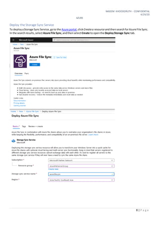 Azure File Share and File Sync guide (Beginners Edition) | DOCX