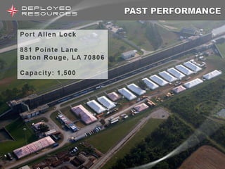 Past Performance 1” Aluminum framing to maximize interior space. Plug & play water and electrical connections Insulated to R29 Mechanical area is self contained in separate area accessible from the outside. 