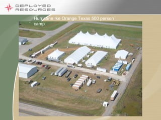 Hurricane Ike Orange Texas 500 person camp 