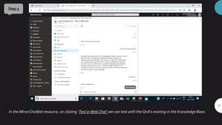 Chatbot Using Azure Machine Learning Deploying a ChatBot Service using Microsoft Azure | PDF