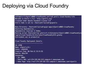 Deploying via Cloud Foundry 