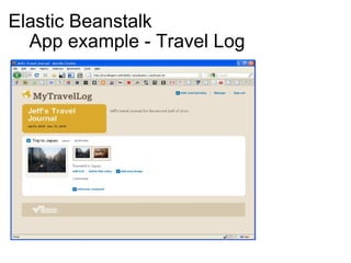 Elastic Beanstalk     App example - Travel Log        