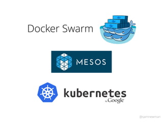 @samnewman
Docker Swarm
 