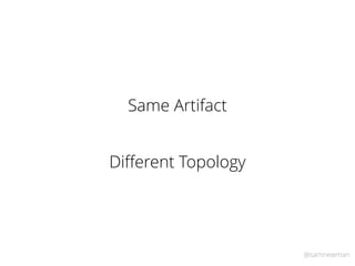 @samnewman
Same Artifact
Diﬀerent Topology
 