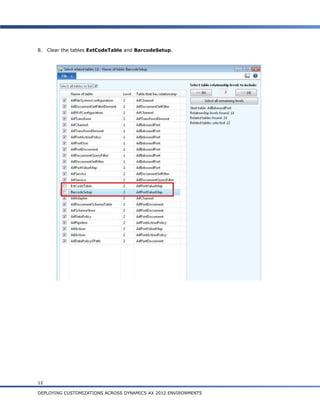 Deploying customizations across microsoft dynamics ax 2012 environments ...