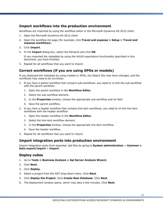 Deploying customizations across microsoft dynamics ax 2012 environments ...