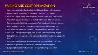 Databricks Deployment on Azure vs AWS: A Strategic Cloud Comparison | PDF