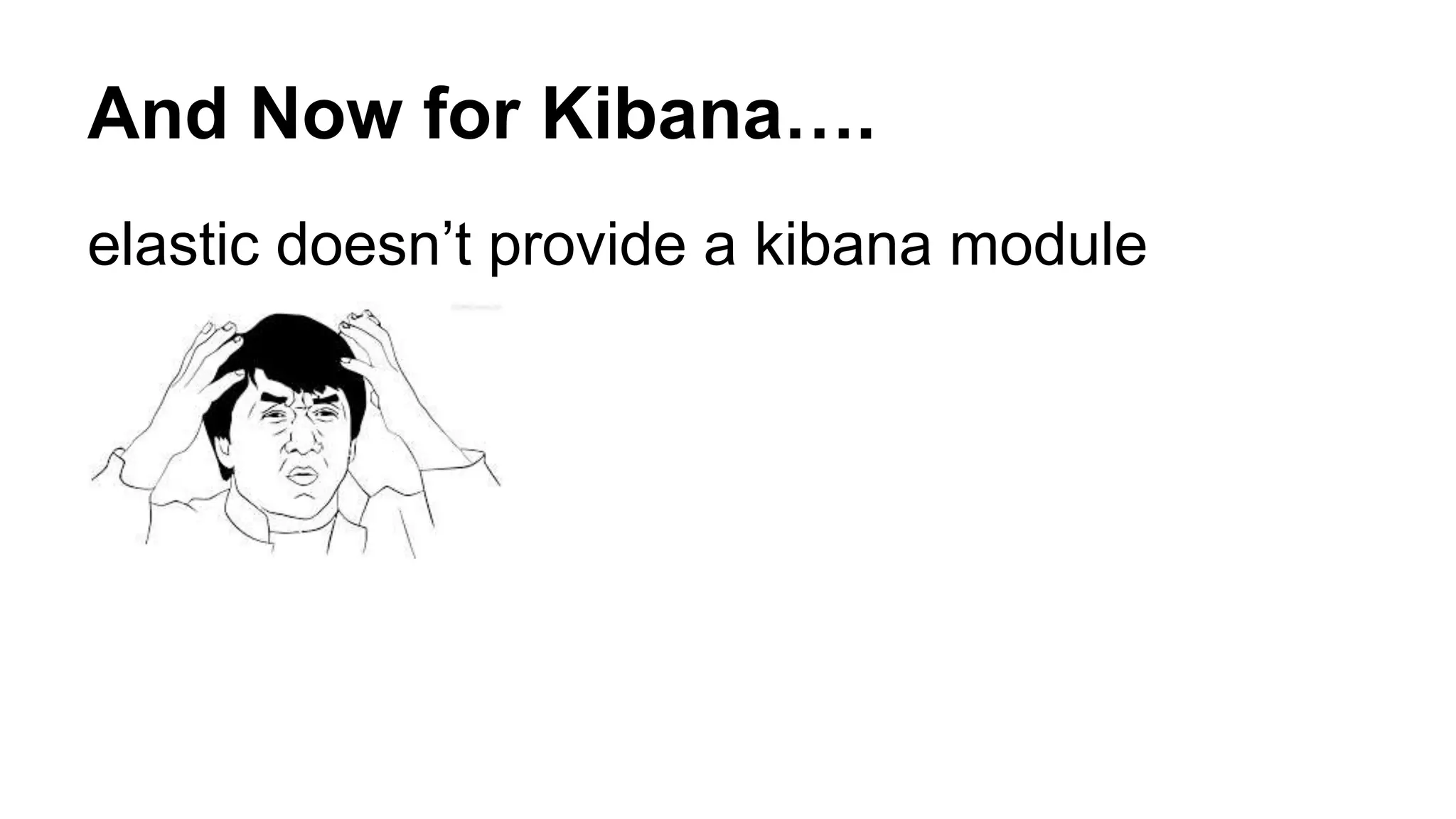 And Now for Kibana….
elastic doesn’t provide a kibana module
 