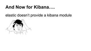 And Now for Kibana….
elastic doesn’t provide a kibana module
 