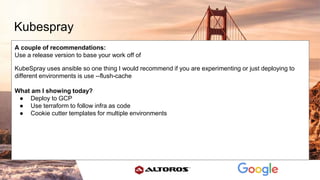 Deploying Kubernetes on GCP with Kubespray | PPTX
