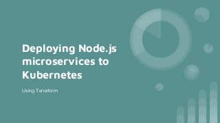 Deploying Node.js
microservices to
Kubernetes
Using Terraform
 