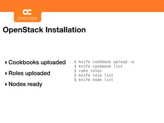 Deploying OpenStack with Chef