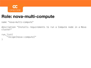 Deploying OpenStack with Chef