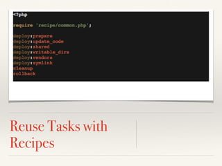 Reuse Tasks with
Recipes
 