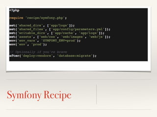 Symfony Recipe
 