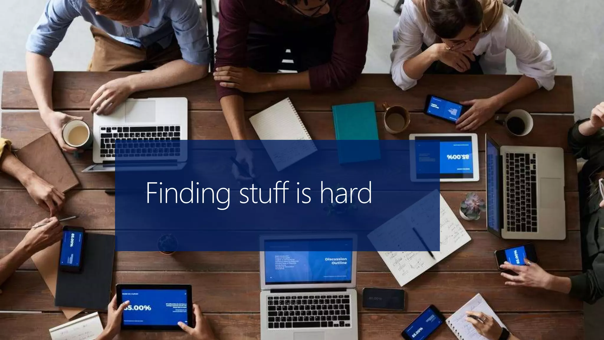 Finding stuff is hard
 