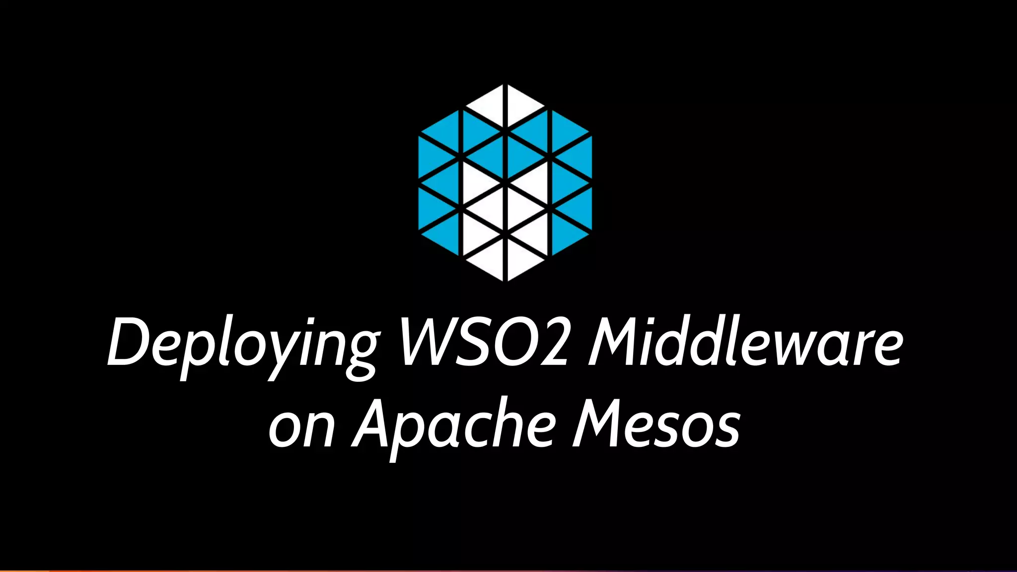Deploying WSO2 Middleware
on Apache Mesos
 