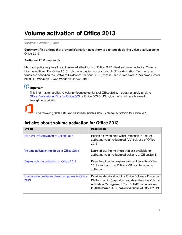 office 2013 volume license pack 2012 r2