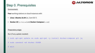 Step 0. Prerequisites
Preparatory stage:
Run (if any update needed):
$ sudo apt-get update && sudo apt-get -y install dock...