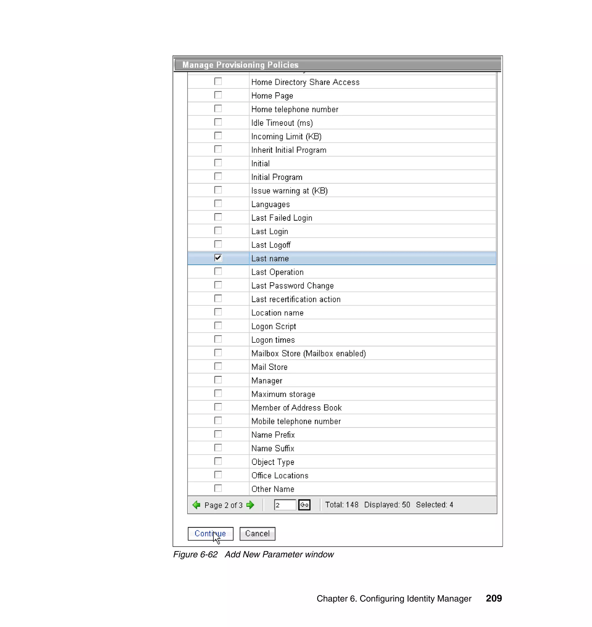Figure 6-62 Add New Parameter window




                                Chapter 6. Configuring Identity Manager   209
 