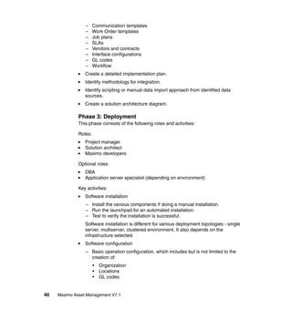 Deployment guide series maximo asset mng 7 1 | PDF